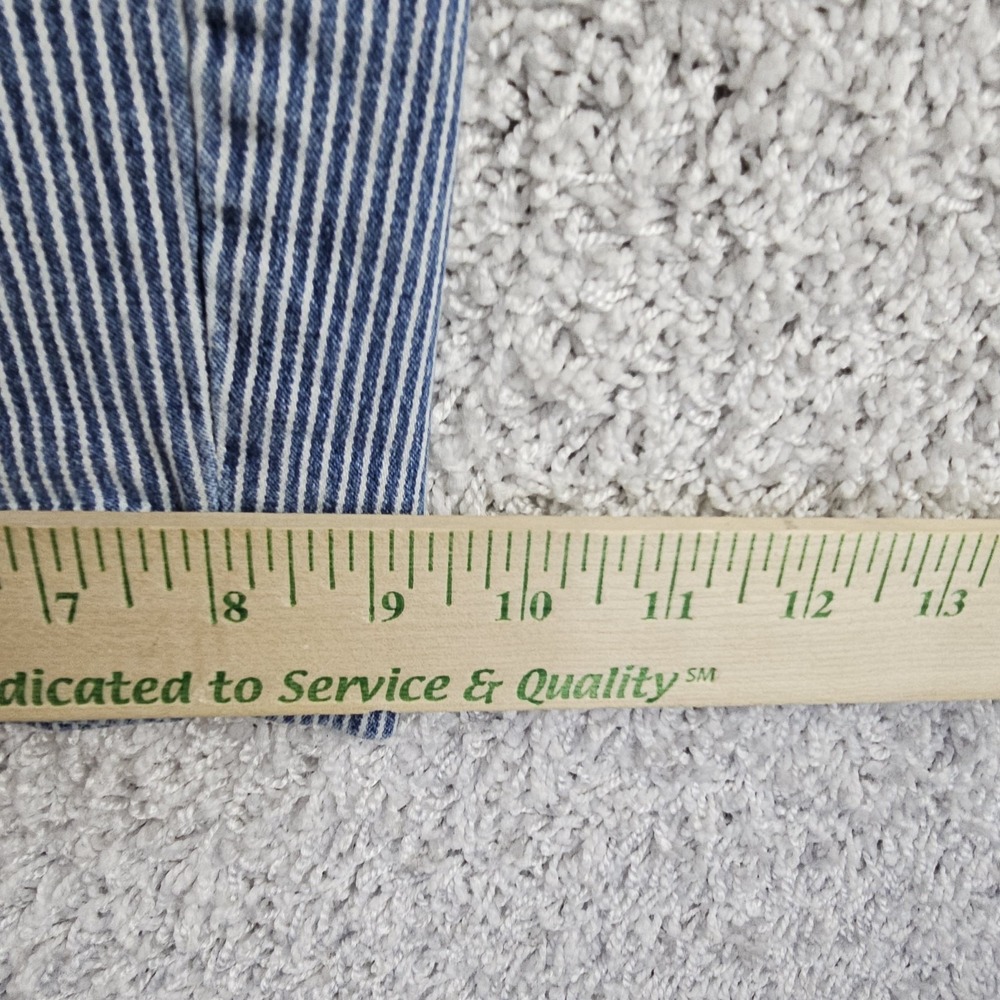 Vintage Y2K Railroad Hickory Stripe Faded Glory Stretch Capri Pants Missy Sz 16 - Picture 7 of 13